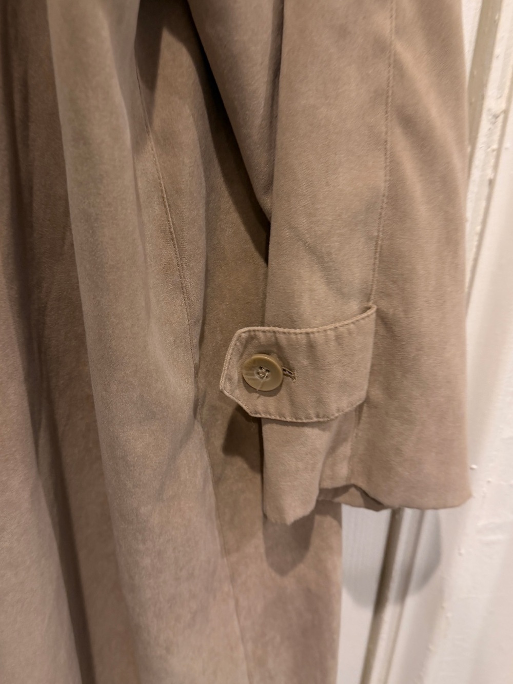London Fog Navy and Beige Trench Coat Label - Picture 5 of 6